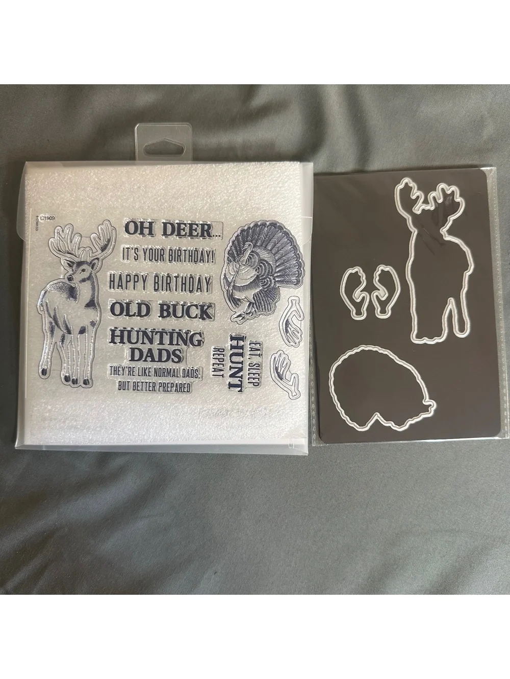 Close To My Heart Z4329 Hunting Dads Acrylic Stamp and Thin Cut Set